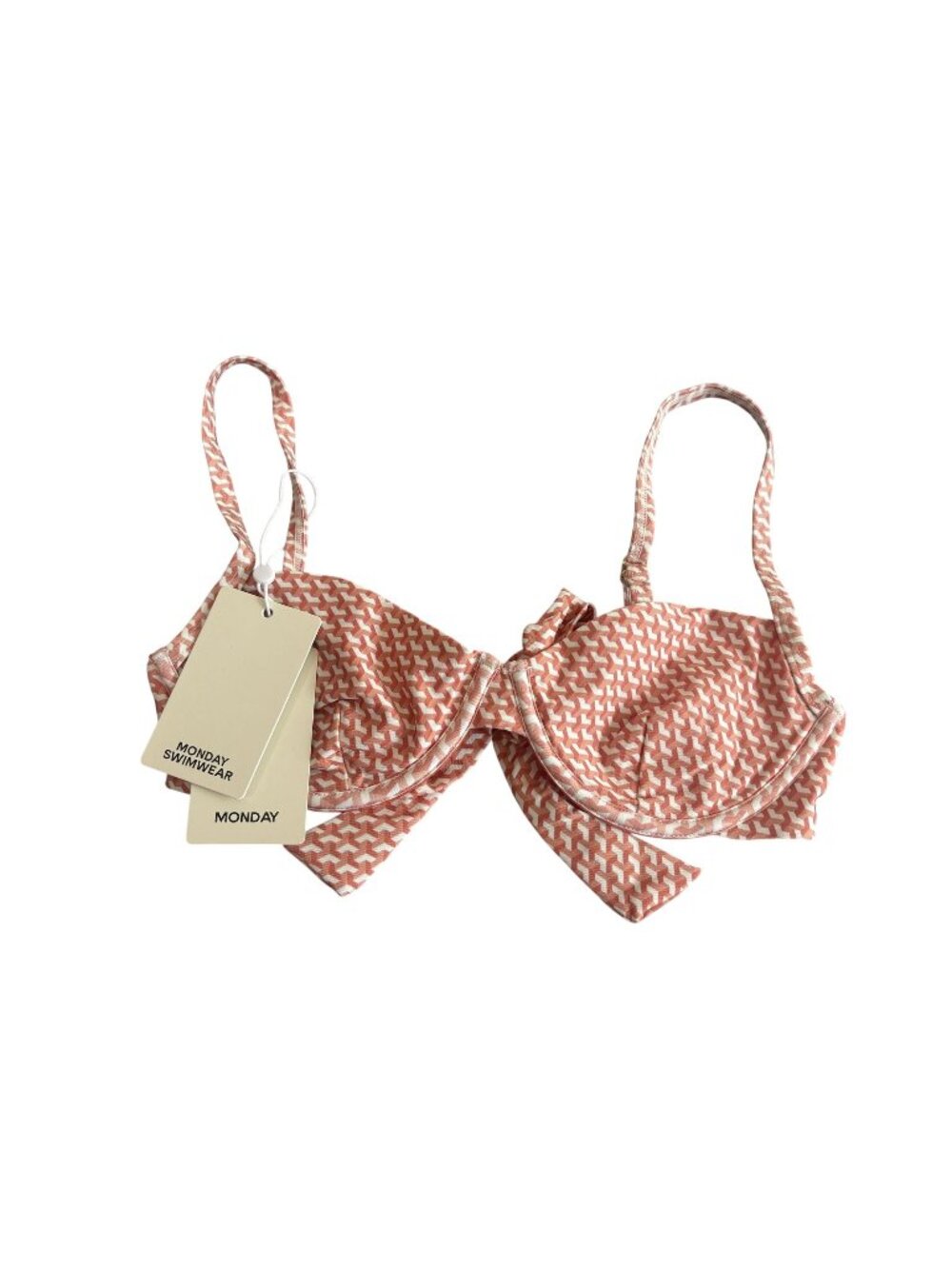MONDAY Swimwear Capri Bikini Top in Micro Geo